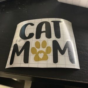 Cat mom decal